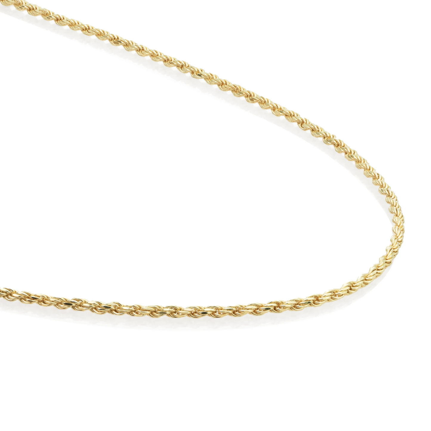 Necklace | Rope chain gold plated - Silver - 60cm