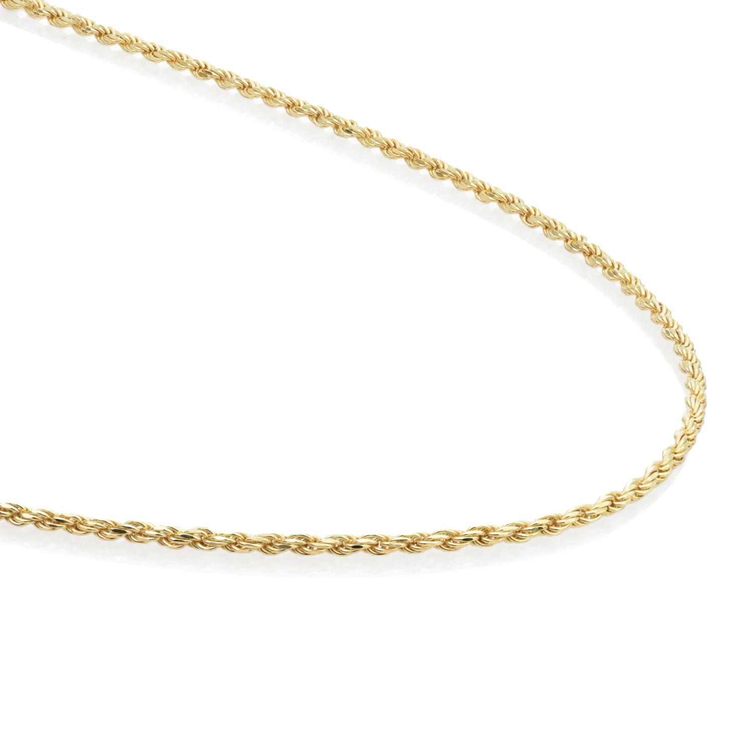 Necklace | Rope chain gold plated - Silver - 90cm