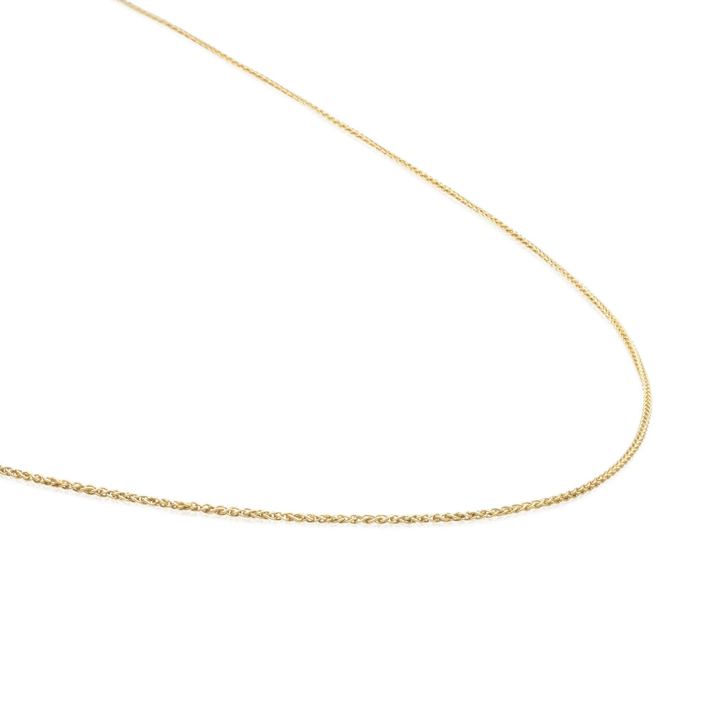 Necklace - Wheat chain gold plated - Silver - 60cm