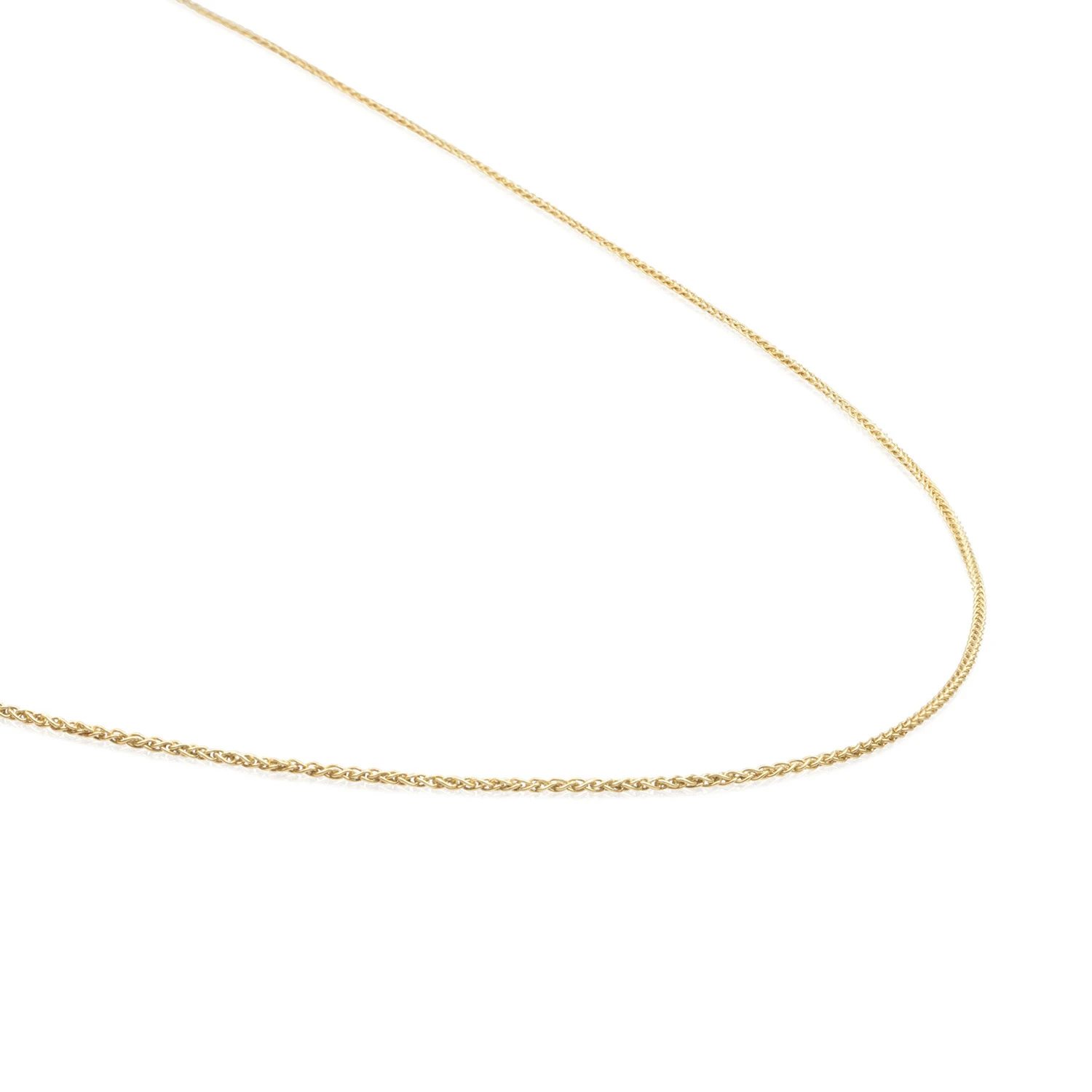 Necklace - Wheat chain gold plated - Silver - 60cm