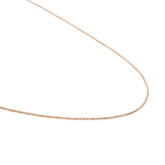 Necklace - Wheat chain rose gold plated - Silver - 80cm