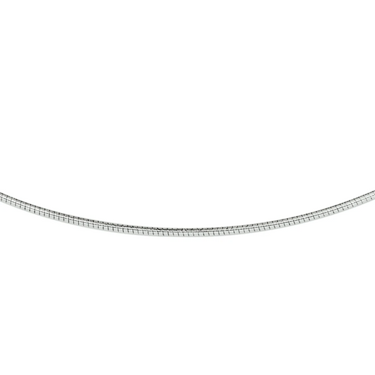 omega rond 1,1 mm 14K witgoud
