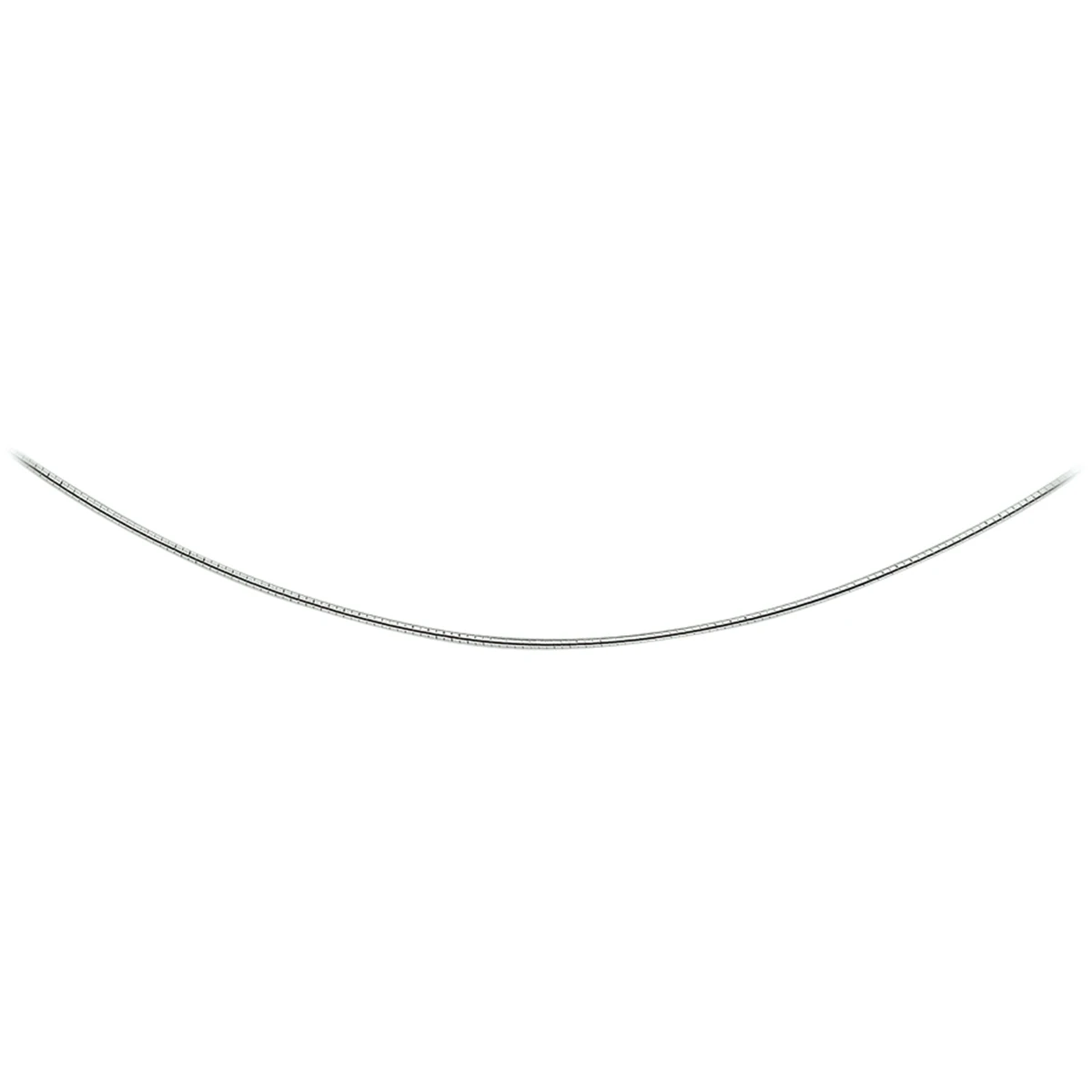 omega rond 1,4 mm zilver gerhodineerd