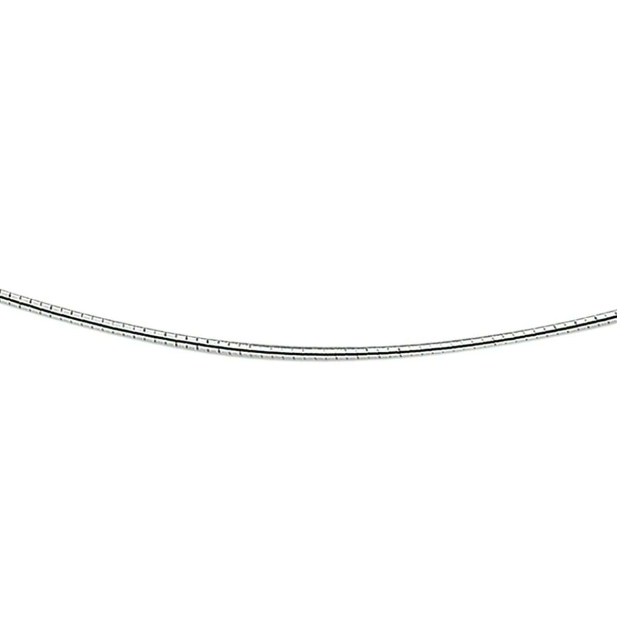 omega rond 1,4 mm zilver gerhodineerd