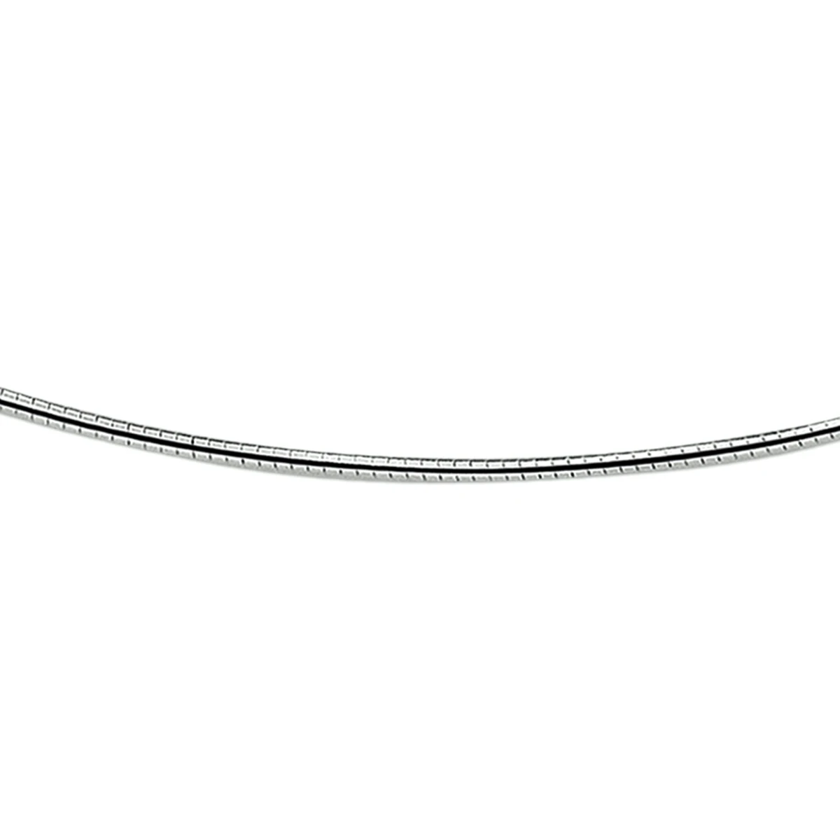 omega rond 1,6 mm zilver gerhodineerd