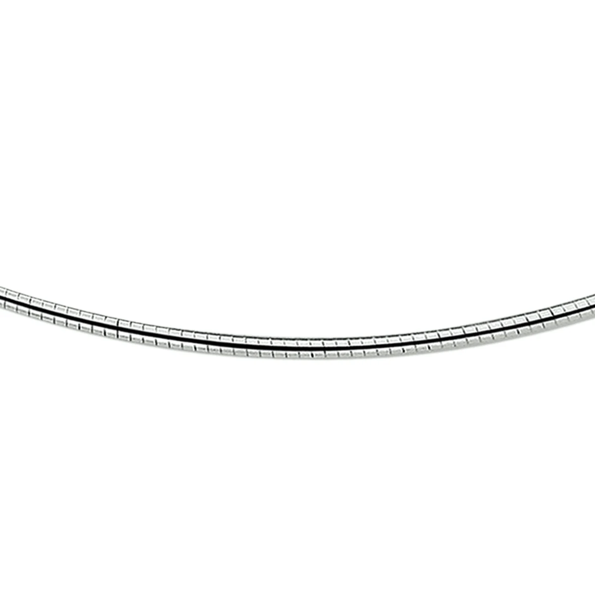 omega rond 2,0 mm zilver gerhodineerd