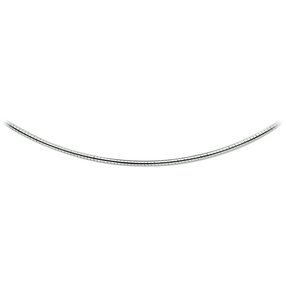 omega rond 2,0 mm zilver gerhodineerd