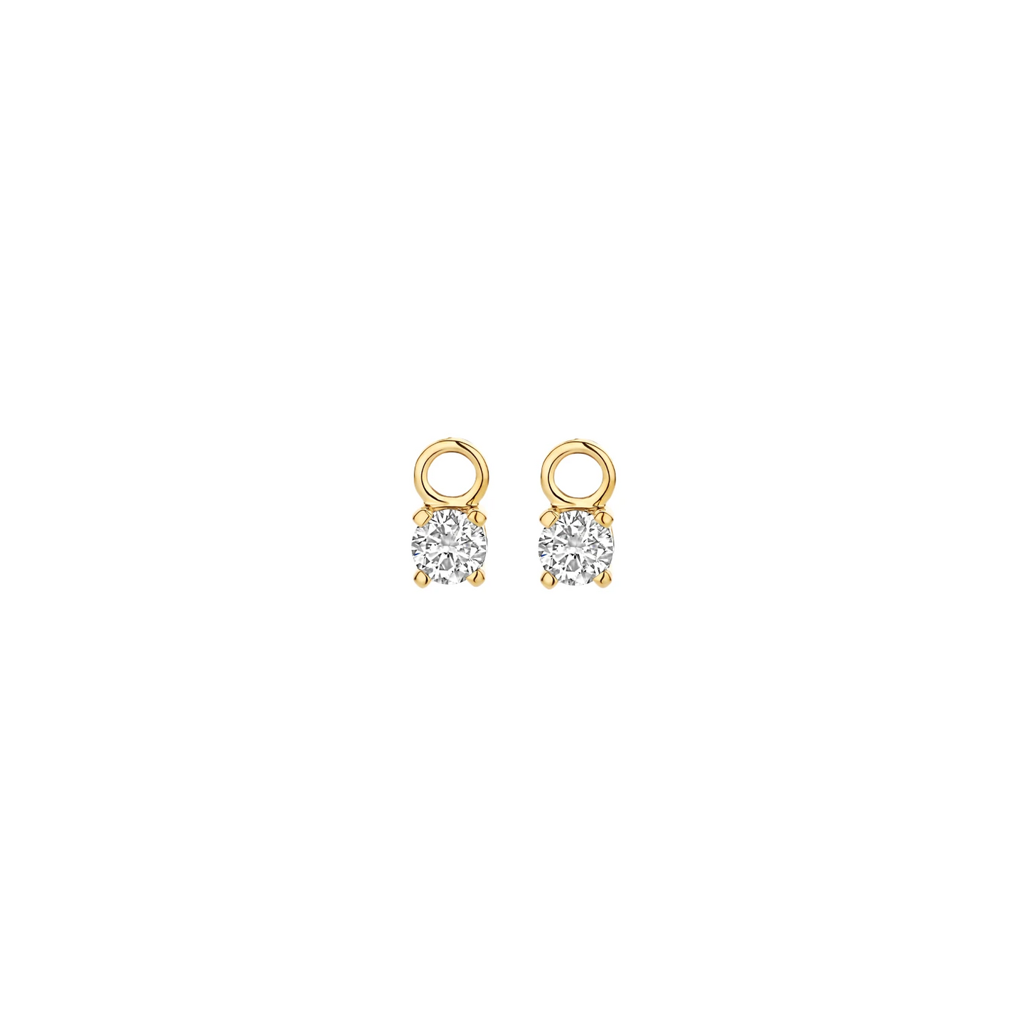 Oorbedels Geelgoud (14k) met Lab grown Diamant