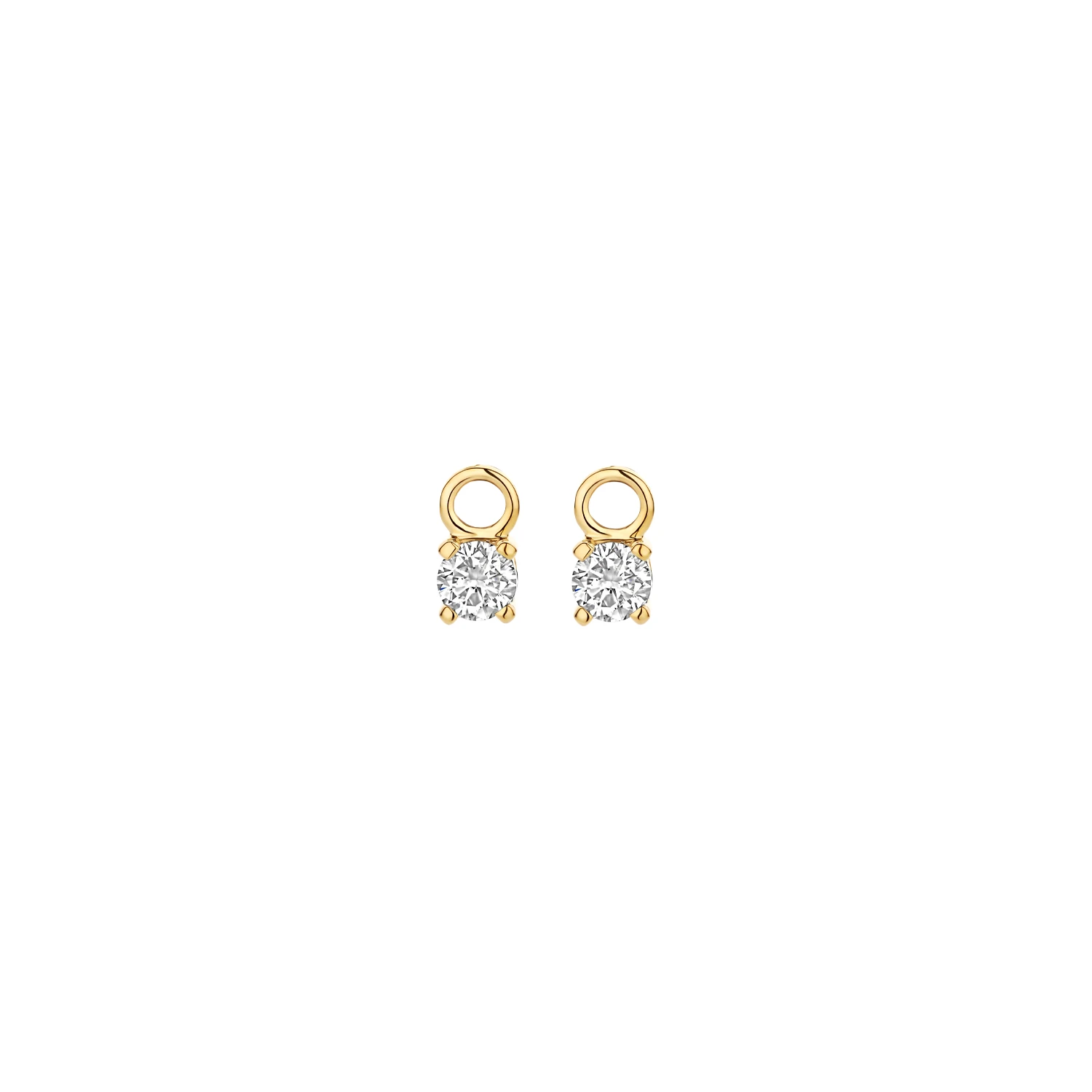 Oorbedels Geelgoud (14k) met Lab grown Diamant