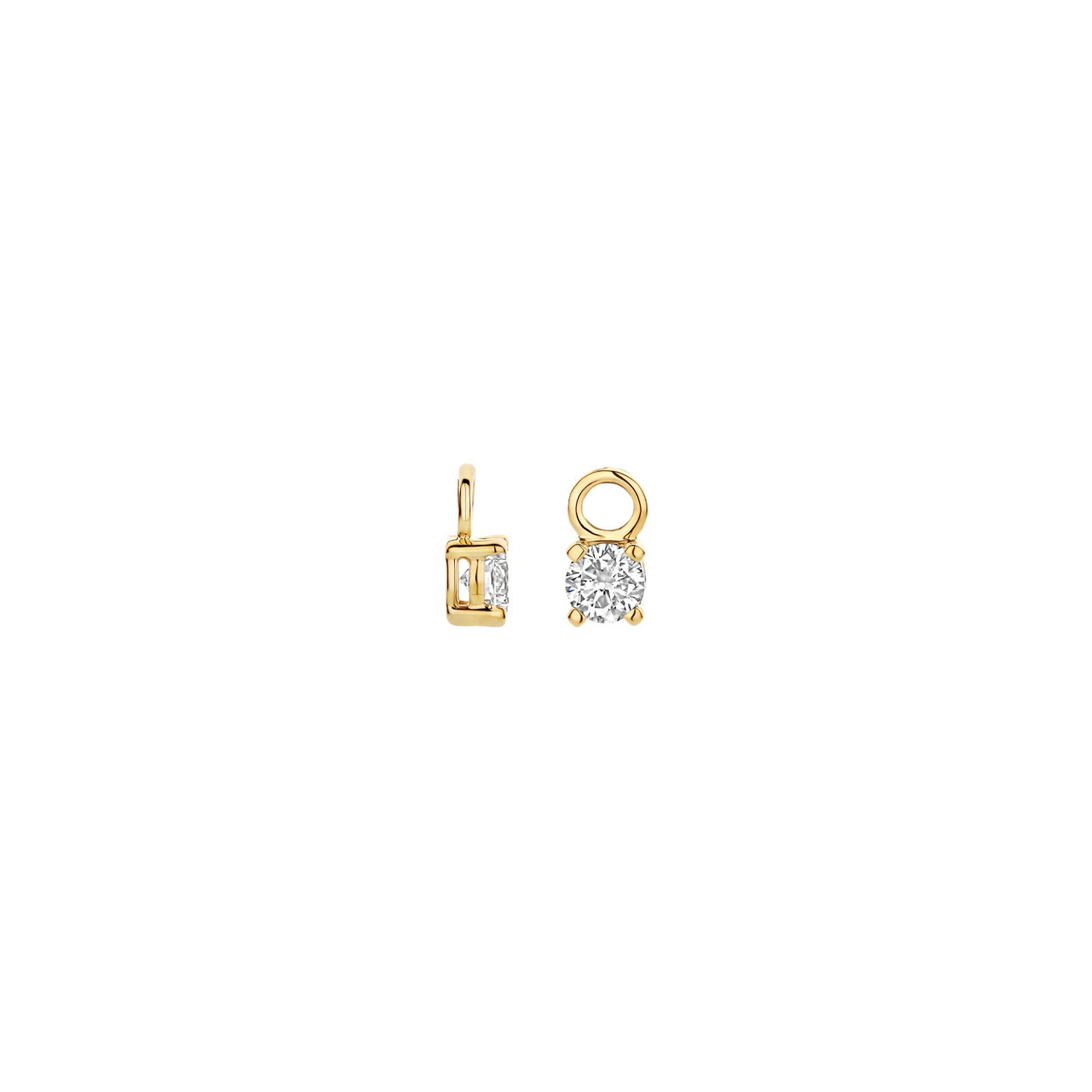 Oorbedels Geelgoud (14k) met Lab grown Diamant