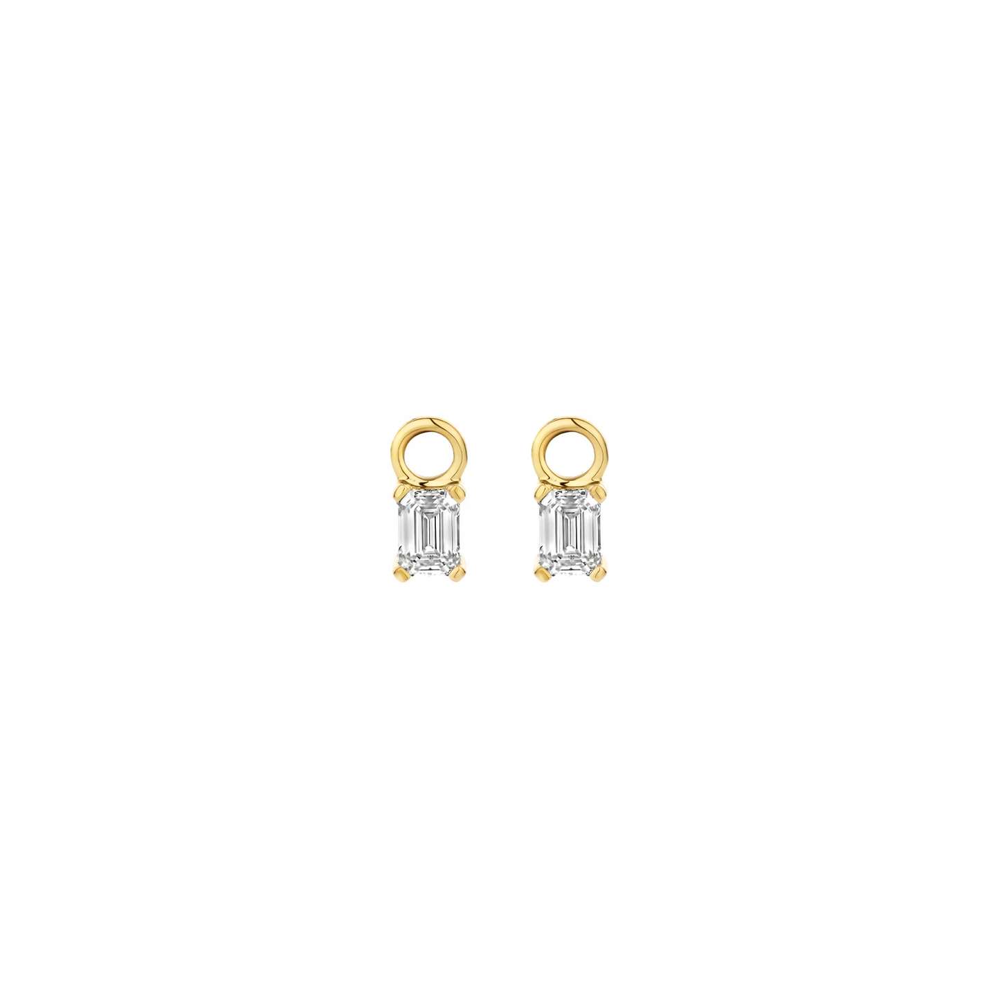 Oorbedels Geelgoud (14k) met Lab grown Diamant