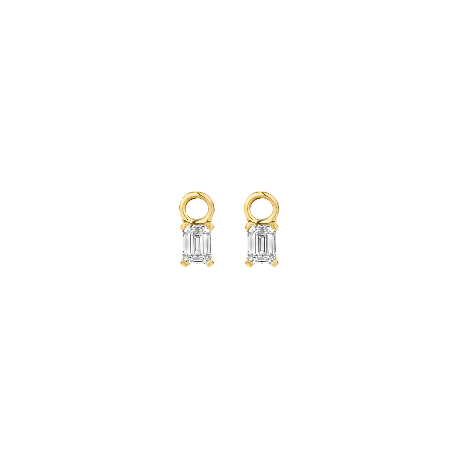 Oorbedels Geelgoud (14k) met Lab grown Diamant
