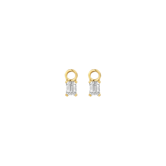 Oorbedels Geelgoud (14k) met Lab grown Diamant
