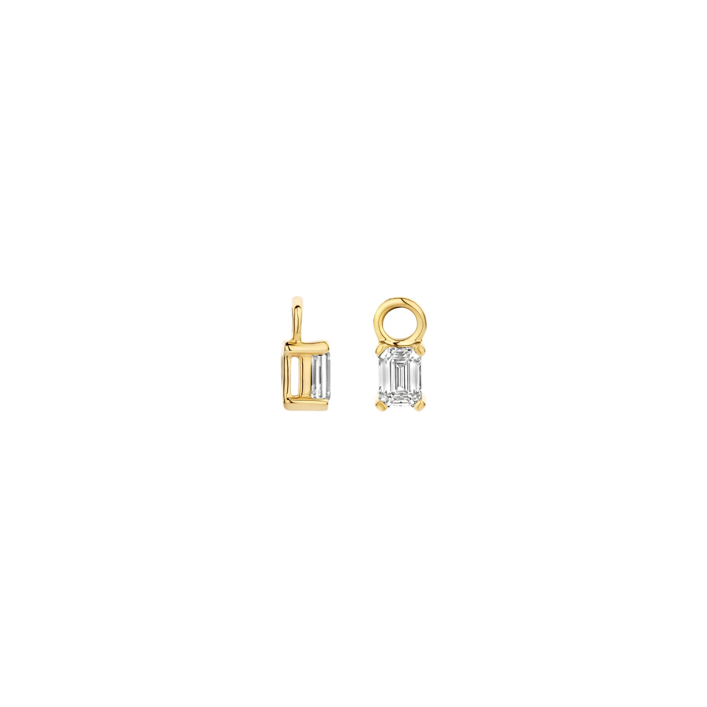 Oorbedels Geelgoud (14k) met Lab grown Diamant
