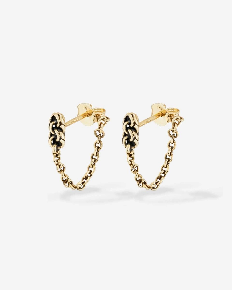 G023 one - Davina Gold Earrings 14kt YG