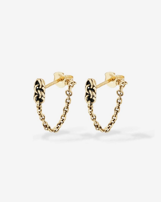 G023 one - Davina Gold Earrings 14kt YG