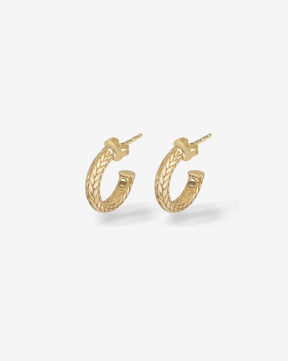 G045 one - Ellen XS Creole Gold Earrings YG 14kt