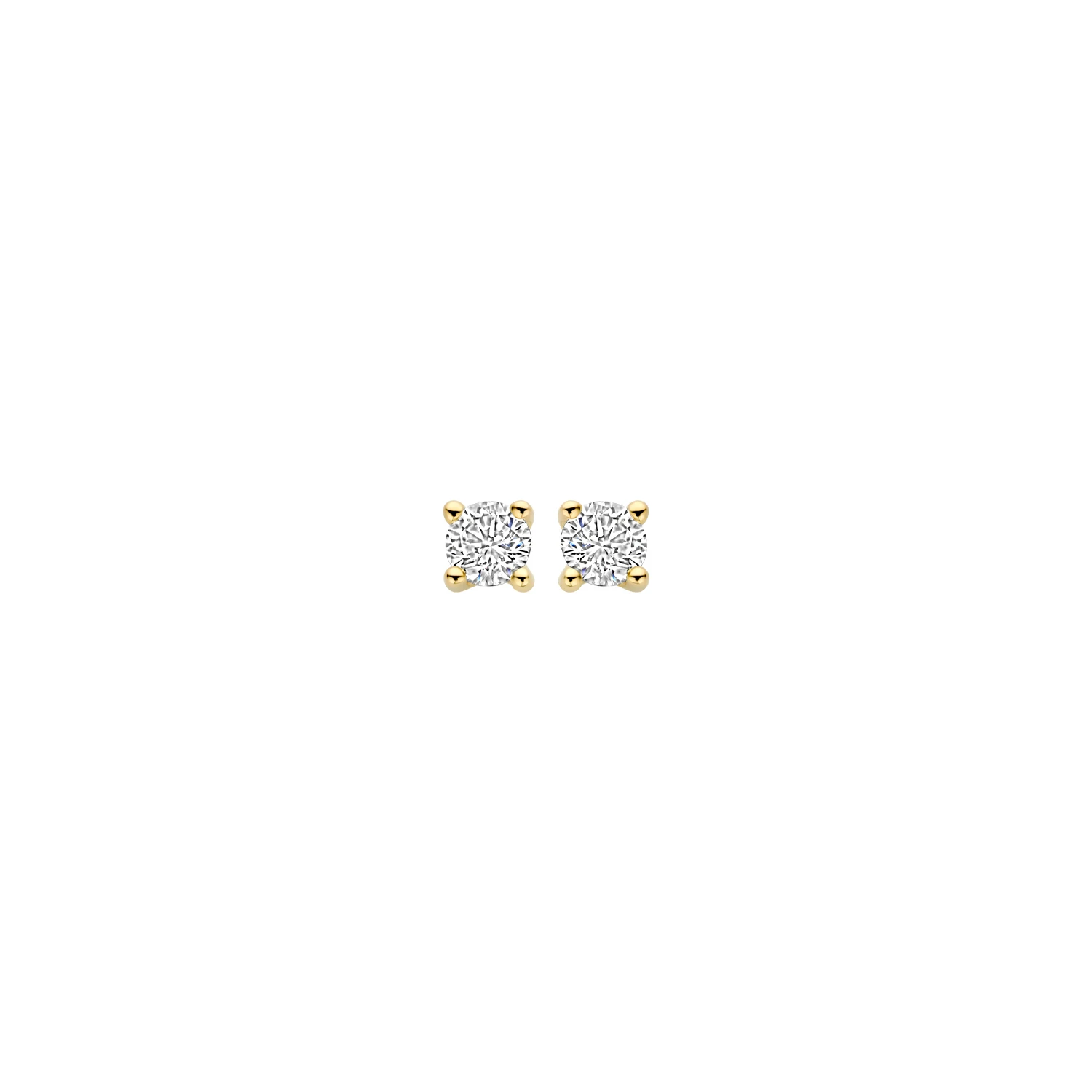 Oorbellen Geelgoud (14k) met Lab grown Diamant