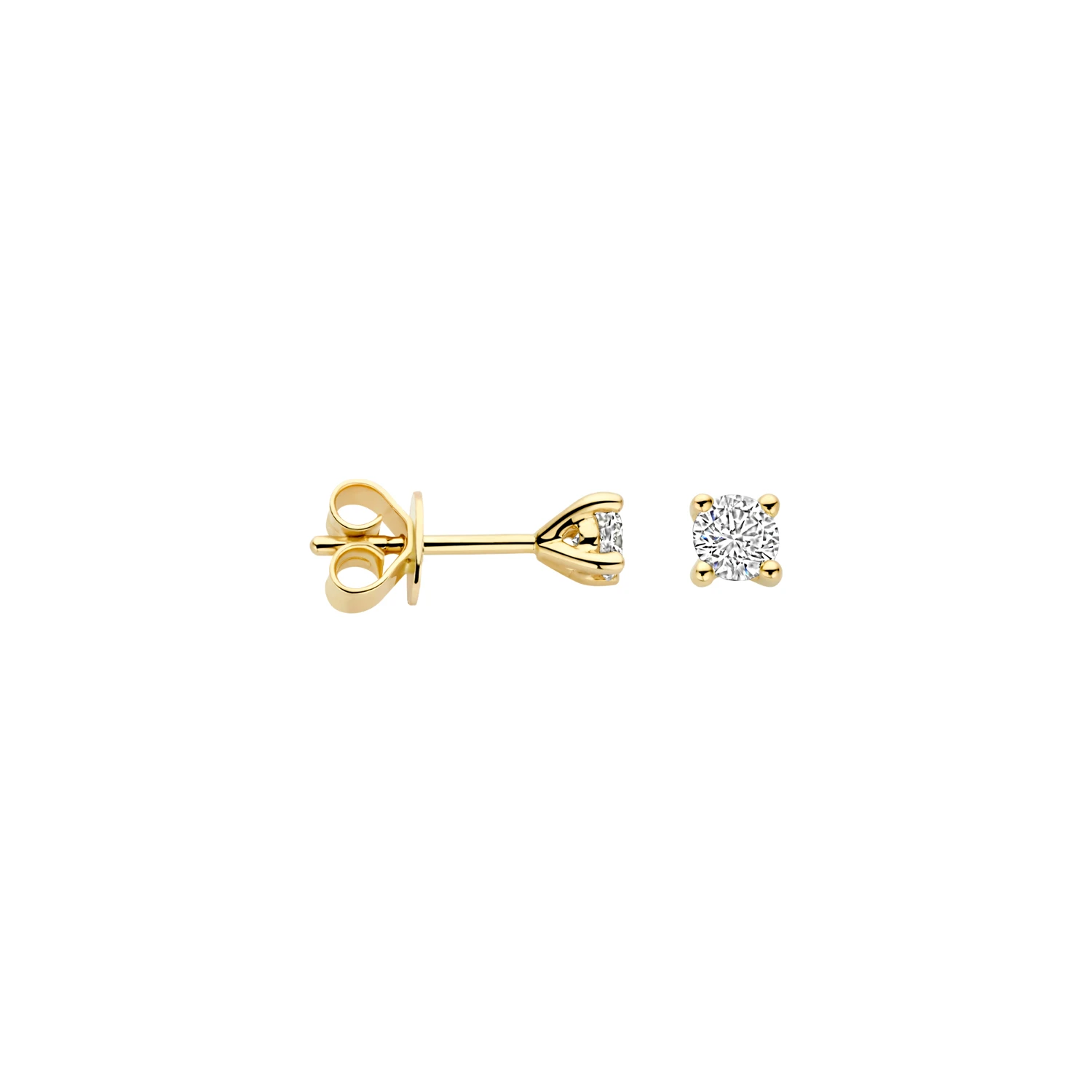 Oorbellen Geelgoud (14k) met Lab grown Diamant