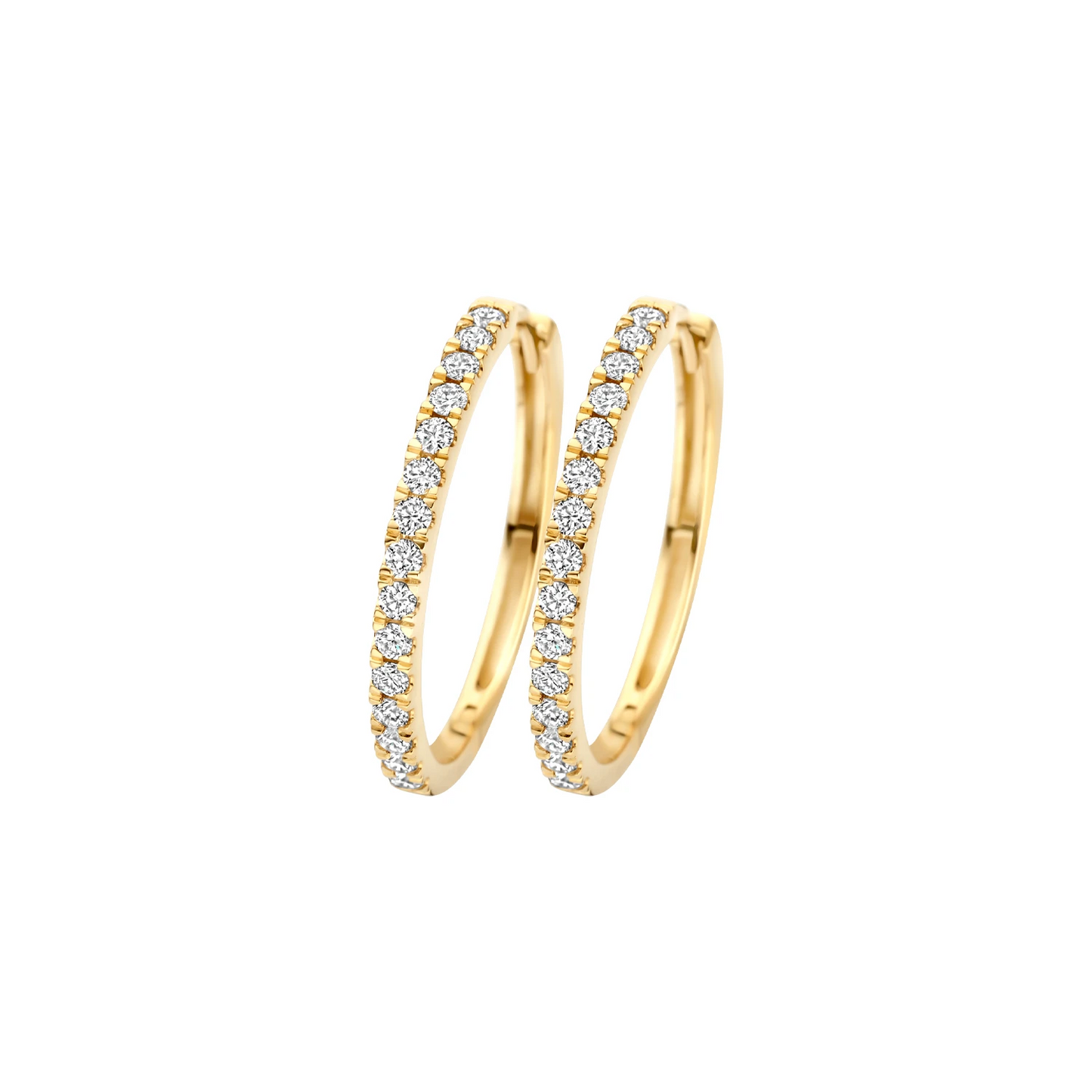 Oorbellen Geelgoud (14k) met Lab grown Diamant