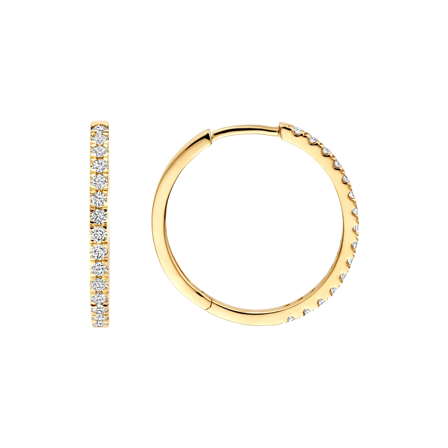 Oorbellen Geelgoud (14k) met Lab grown Diamant
