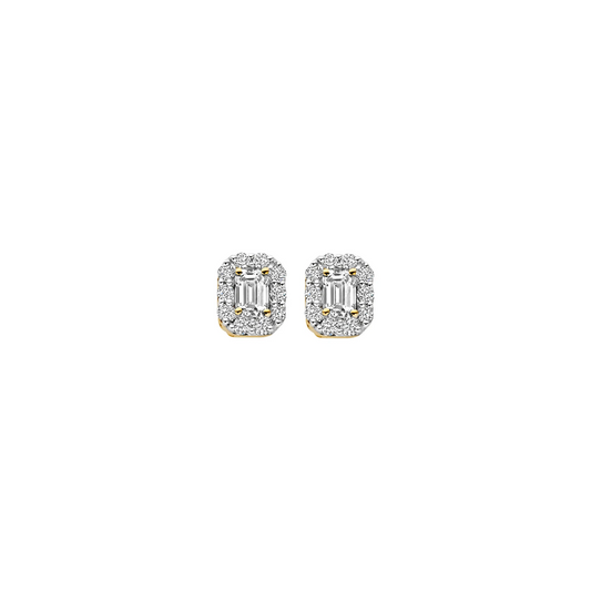 Oorbellen Geelgoud (14k) met Lab grown Diamant