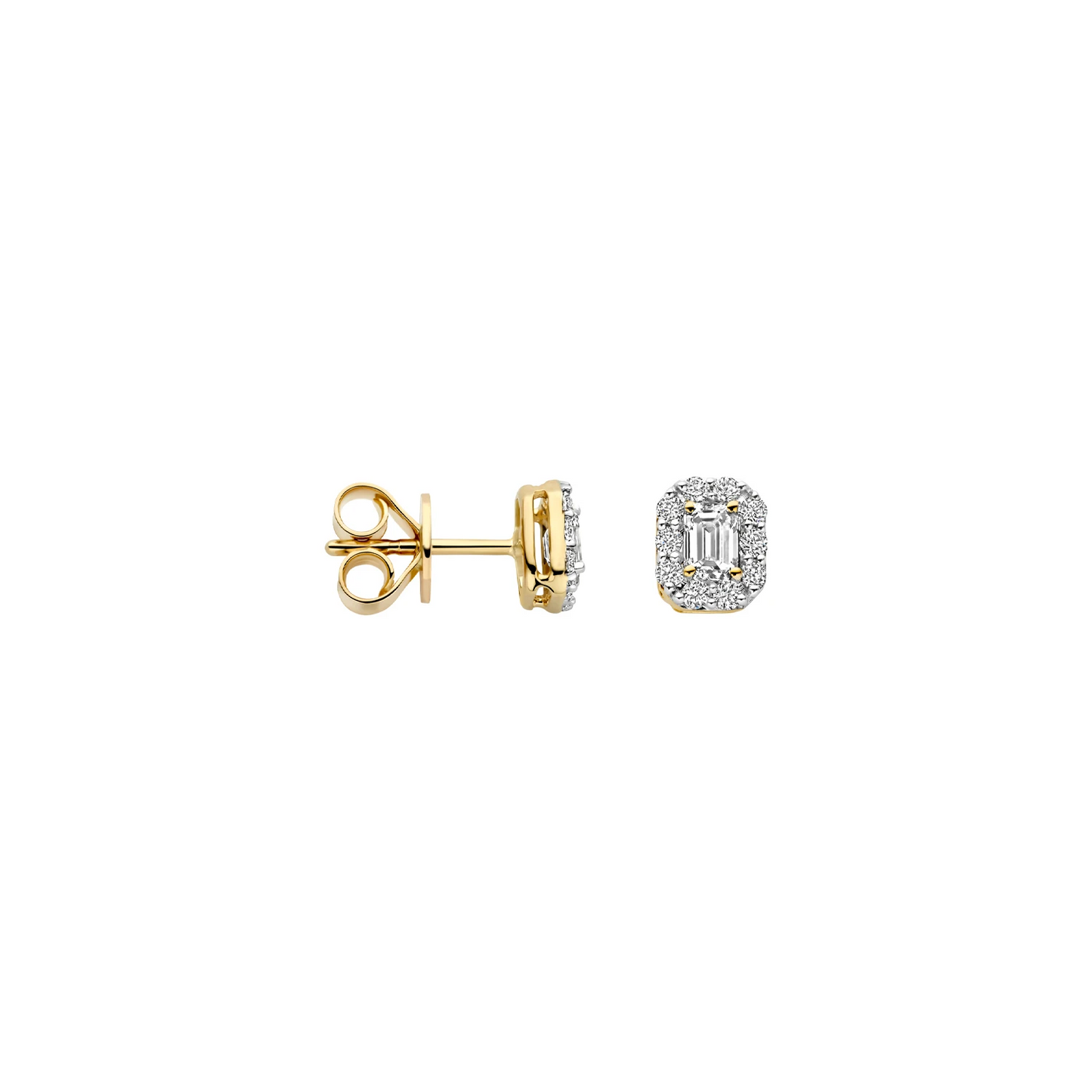Oorbellen Geelgoud (14k) met Lab grown Diamant