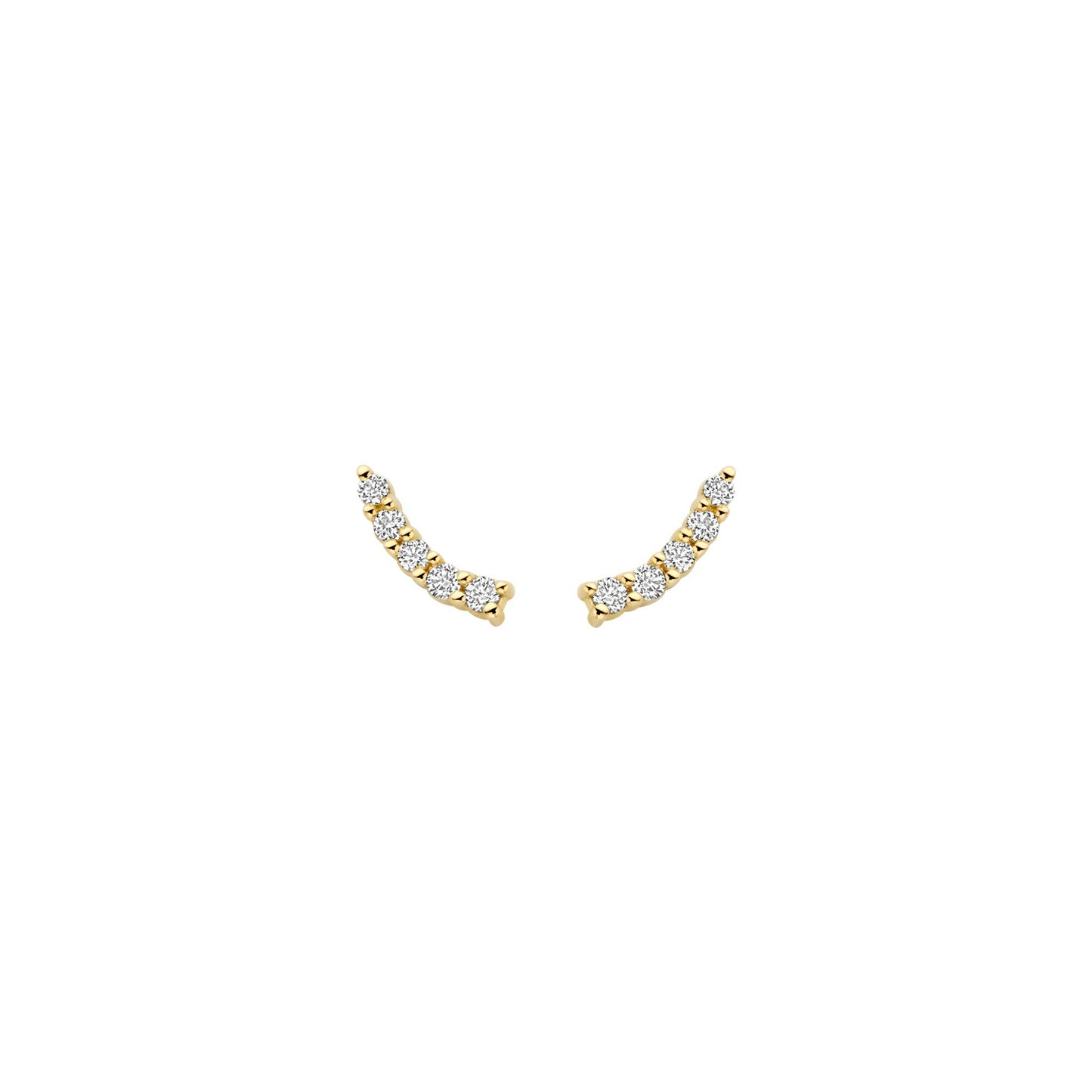 Oorbellen Geelgoud (14k) met Lab grown Diamant