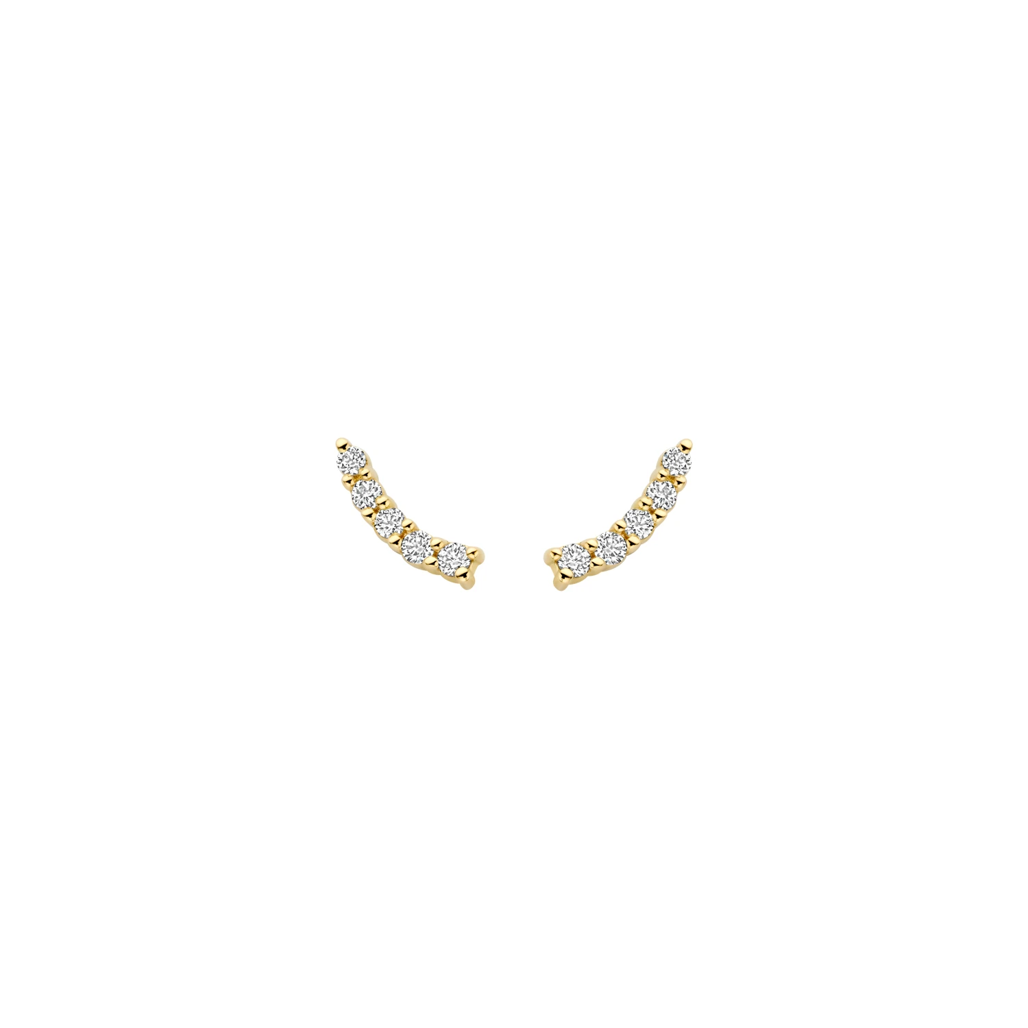 Oorbellen Geelgoud (14k) met Lab grown Diamant
