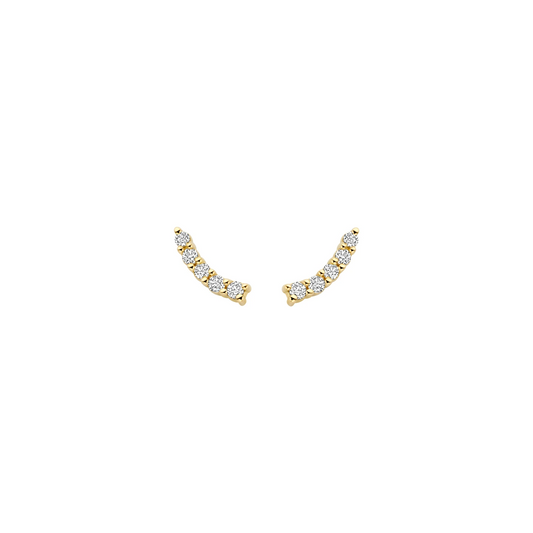 Oorbellen Geelgoud (14k) met Lab grown Diamant