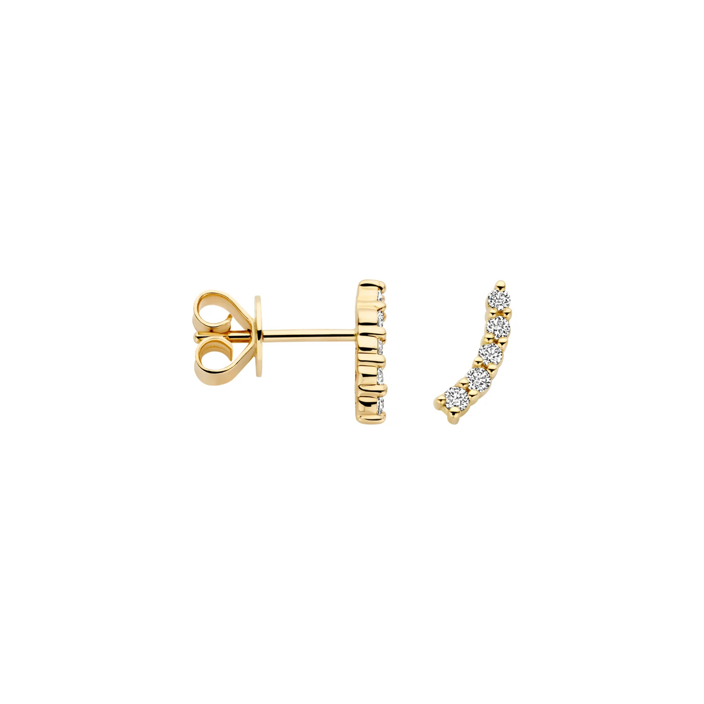 Oorbellen Geelgoud (14k) met Lab grown Diamant