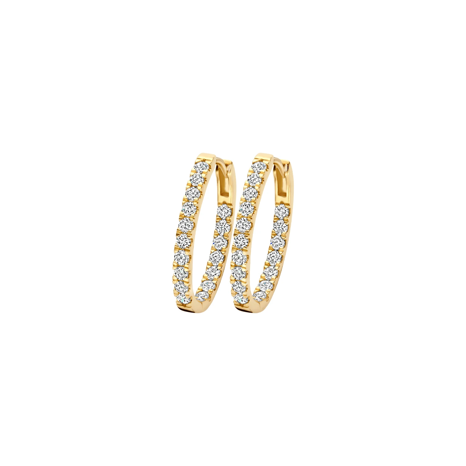 Oorbellen Geelgoud (14k) met Lab grown Diamant