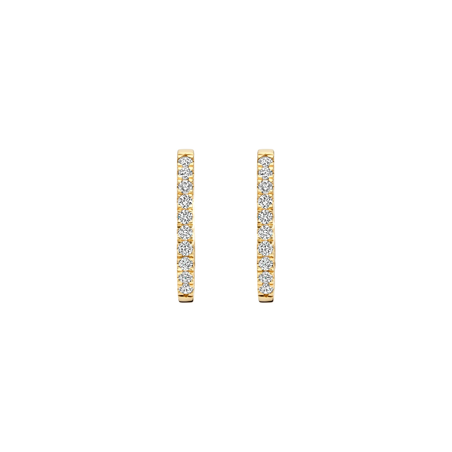 Oorbellen Geelgoud (14k) met Lab grown Diamant