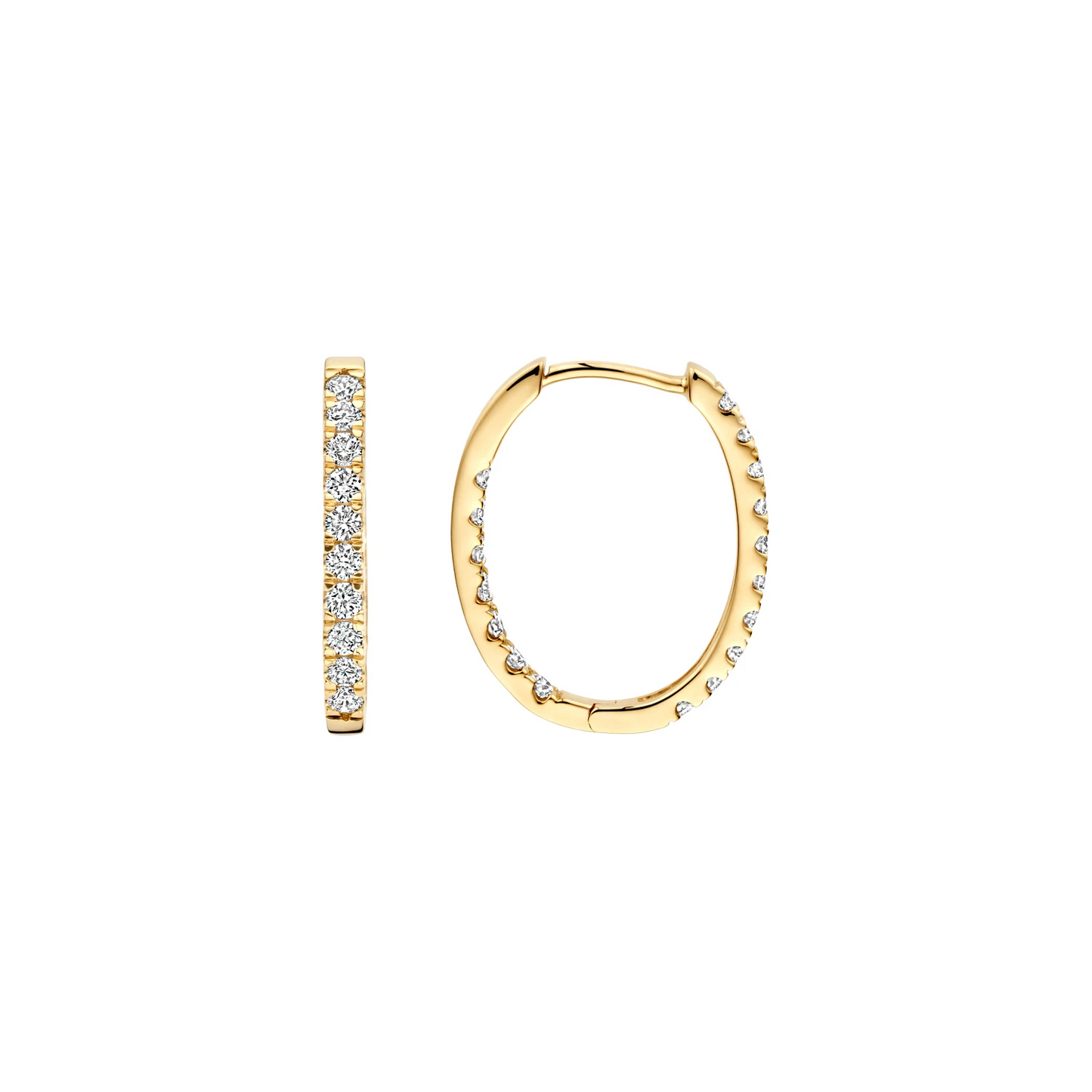 Oorbellen Geelgoud (14k) met Lab grown Diamant