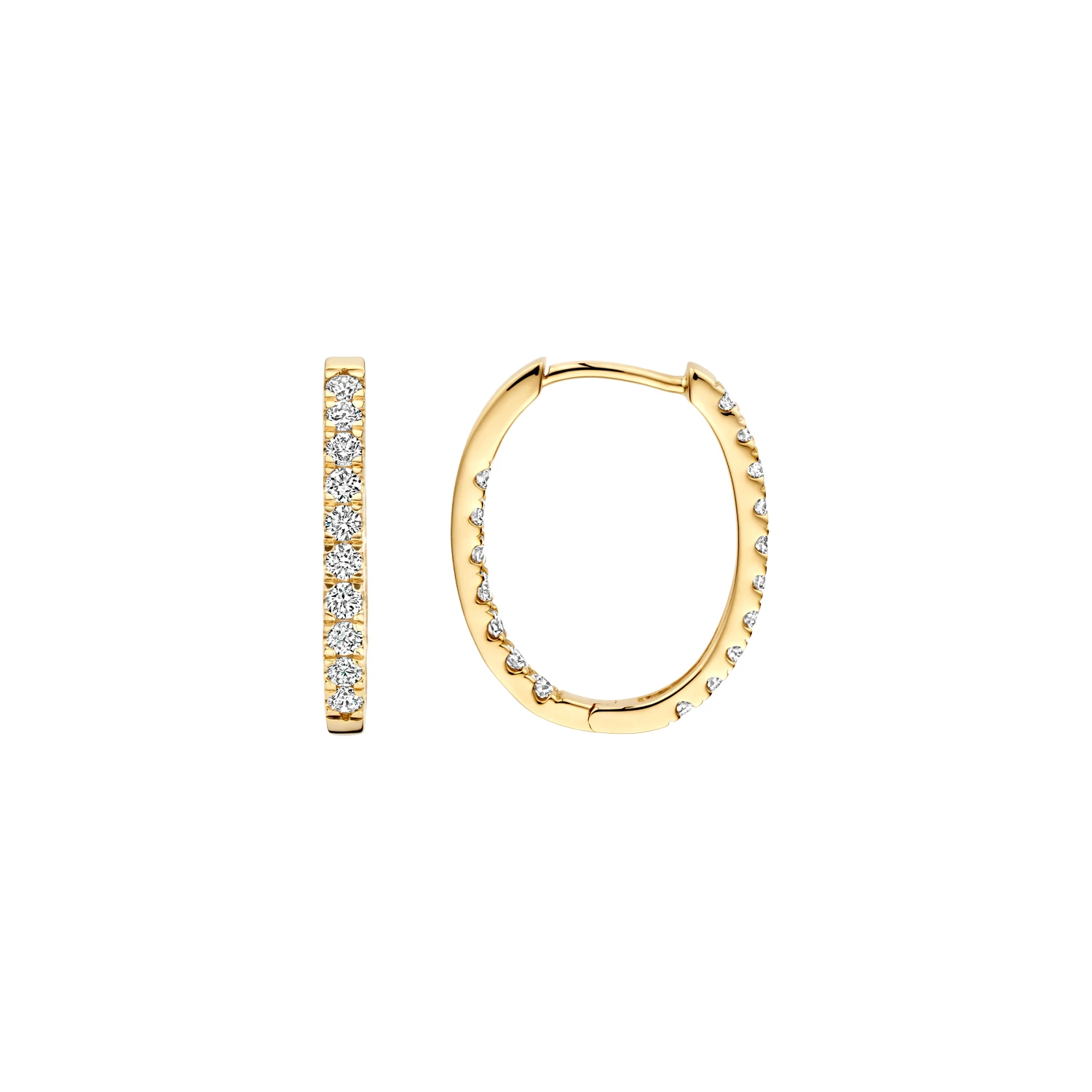 Oorbellen Geelgoud (14k) met Lab grown Diamant