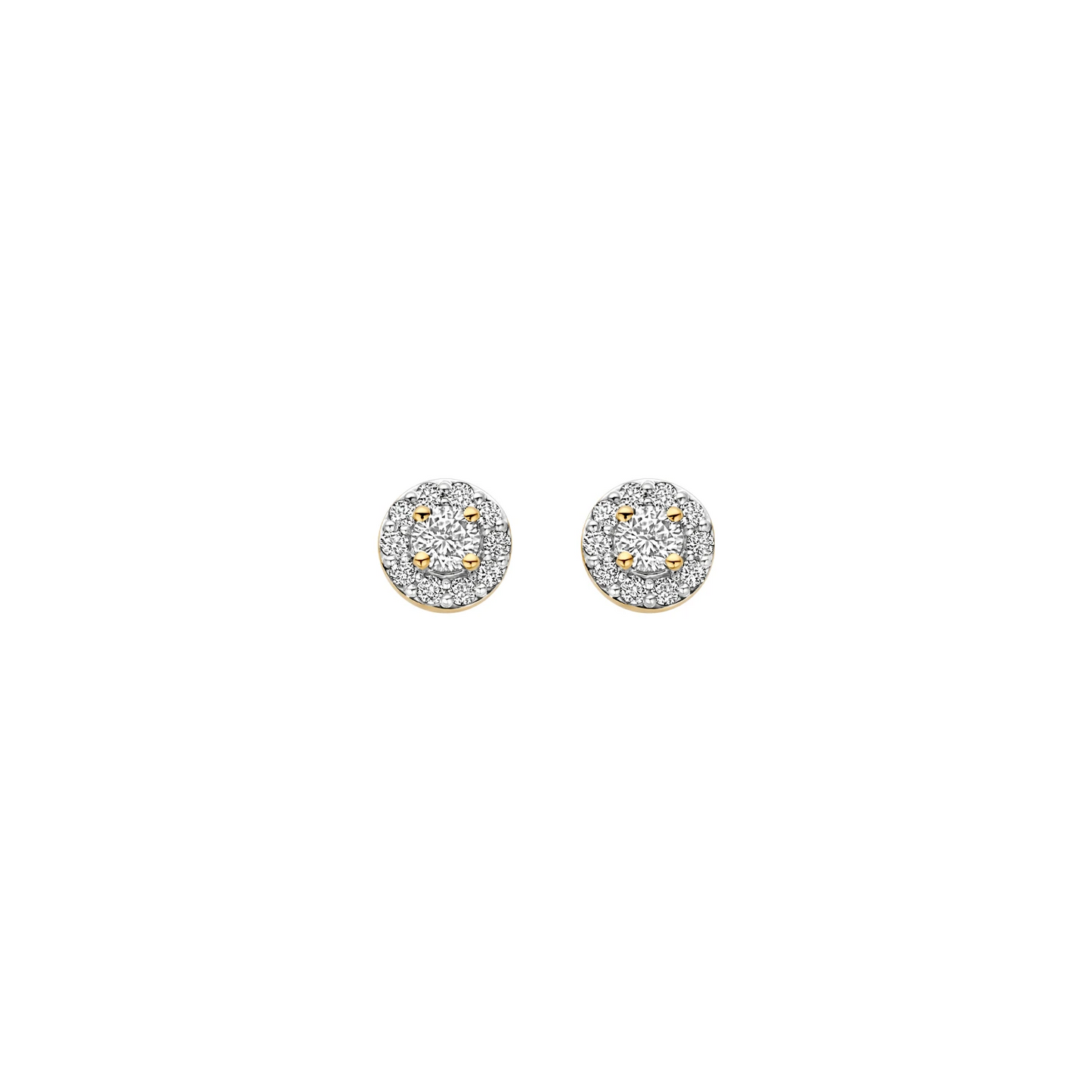 Oorbellen Geelgoud (14k) met Lab grown Diamant