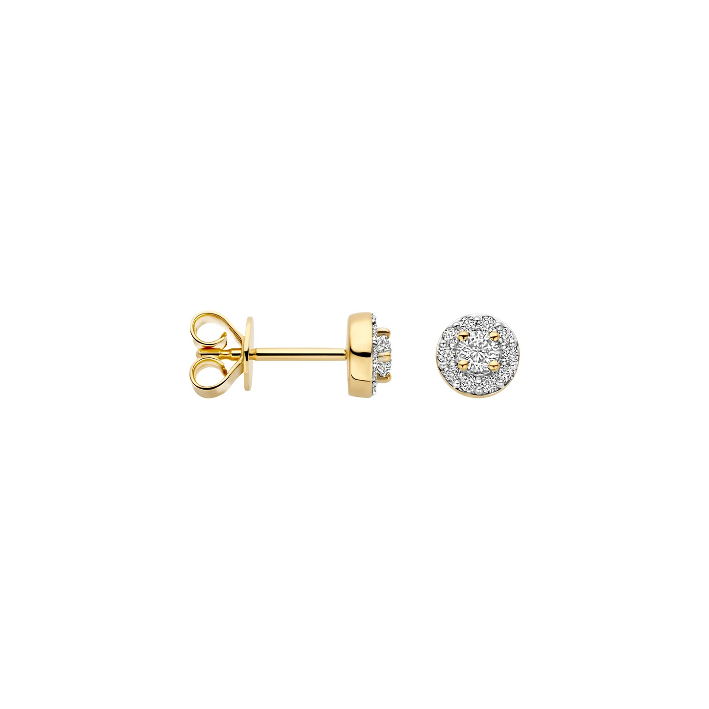 Oorbellen Geelgoud (14k) met Lab grown Diamant