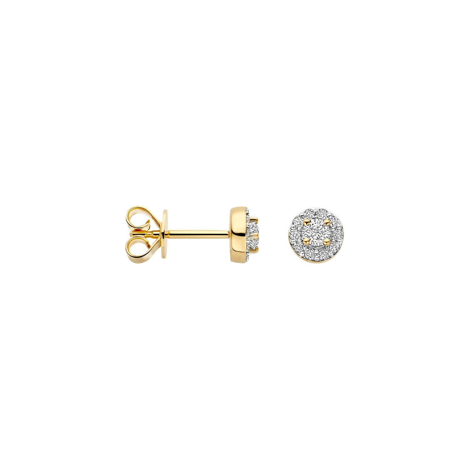 Oorbellen Geelgoud (14k) met Lab grown Diamant