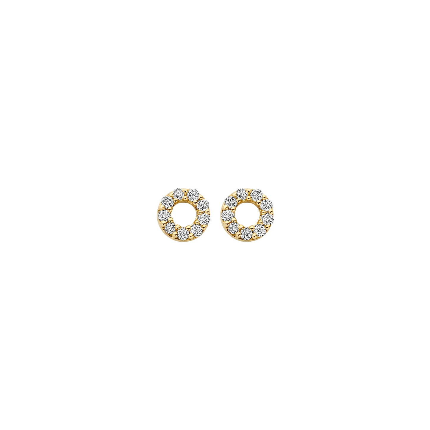 Oorbellen Geelgoud (14k) met Lab grown Diamant