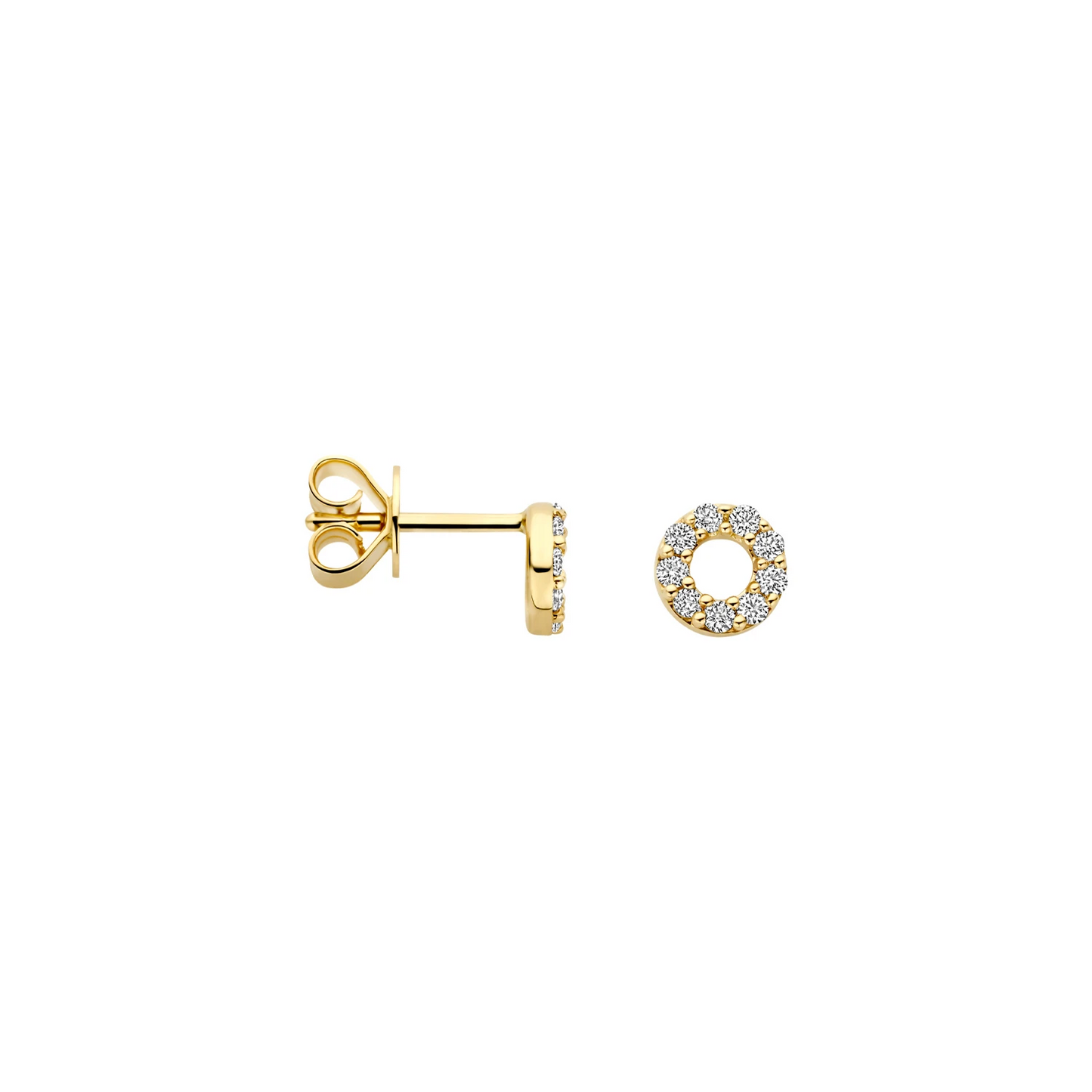Oorbellen Geelgoud (14k) met Lab grown Diamant