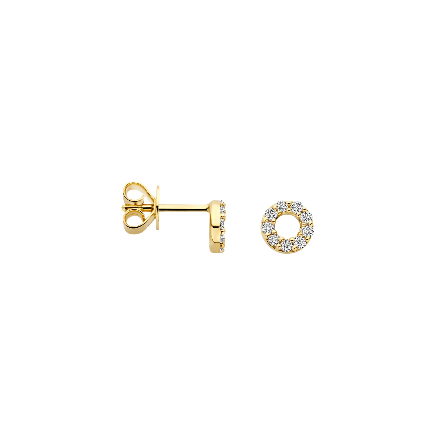 Oorbellen Geelgoud (14k) met Lab grown Diamant