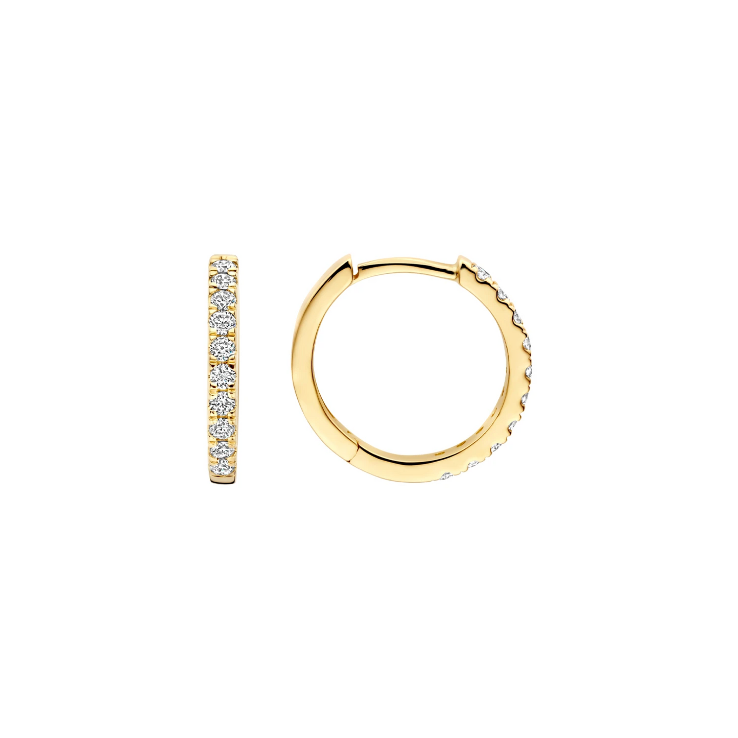 Oorbellen Geelgoud (14k) met Lab grown Diamant