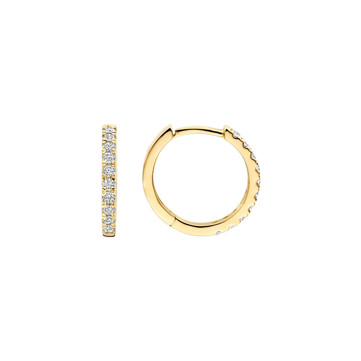 Oorbellen Geelgoud (14k) met Lab grown Diamant