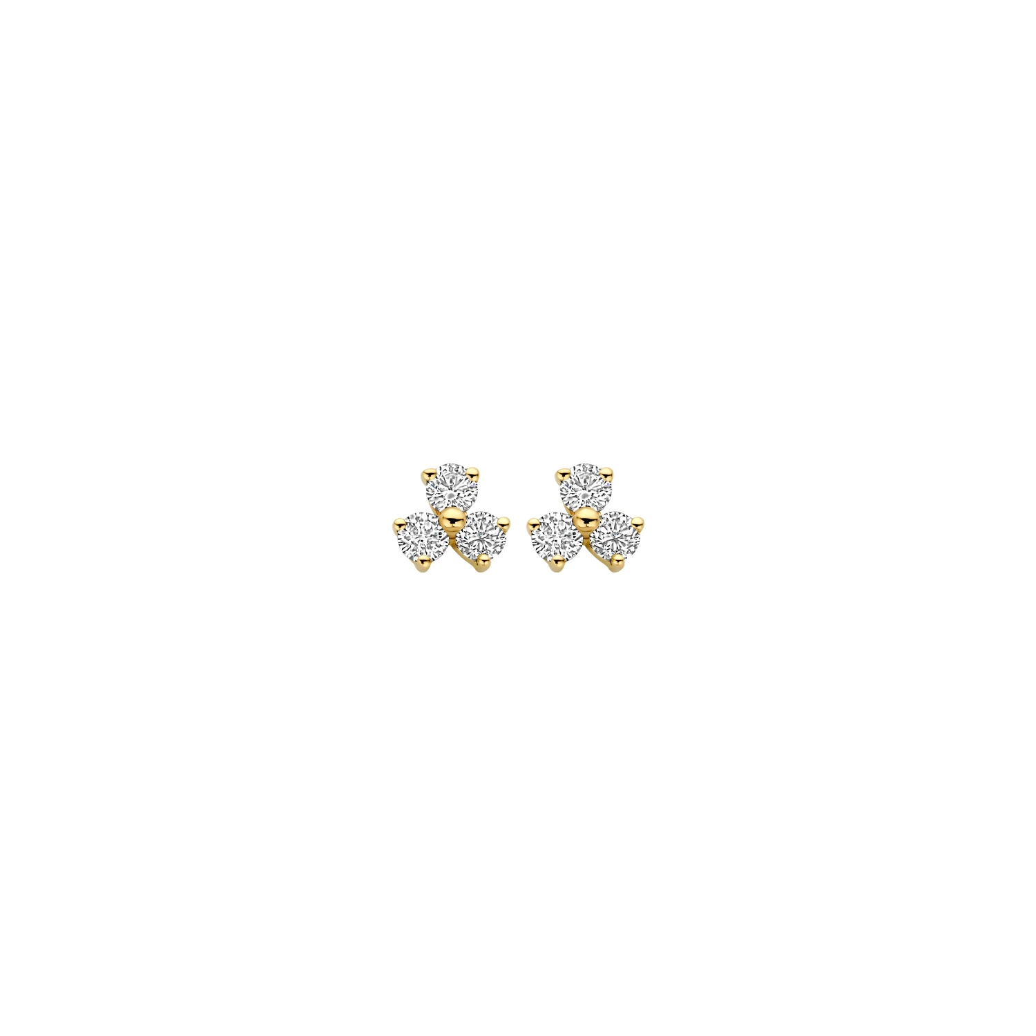 Oorbellen Geelgoud (14k) met Lab grown Diamant