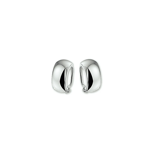 oorclips zilver wit