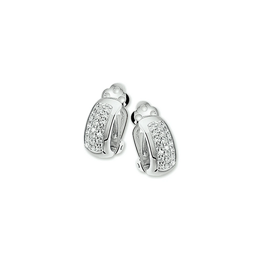 oorclips zirkonia zilver gerhodineerd