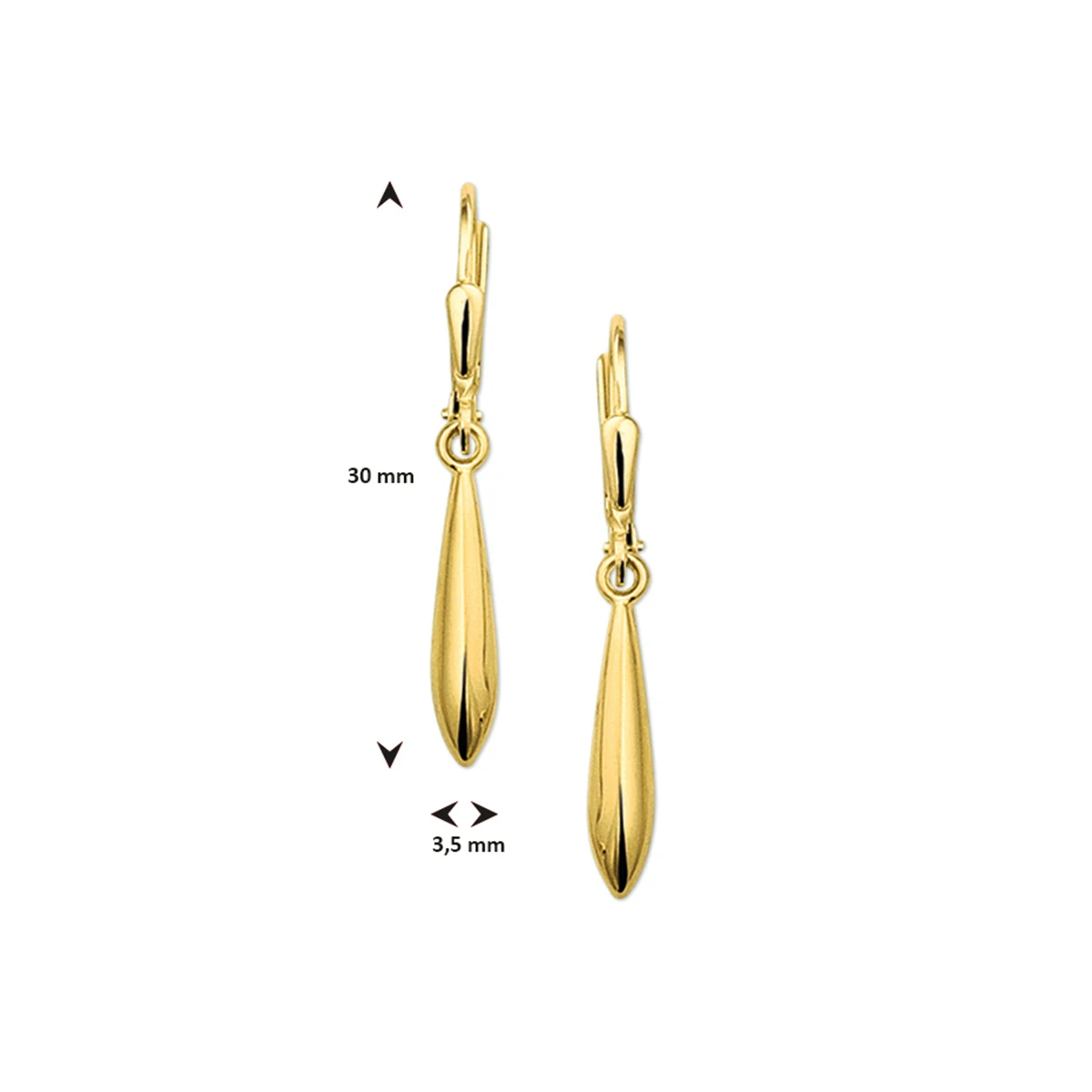 oorhangers 14K geelgoud