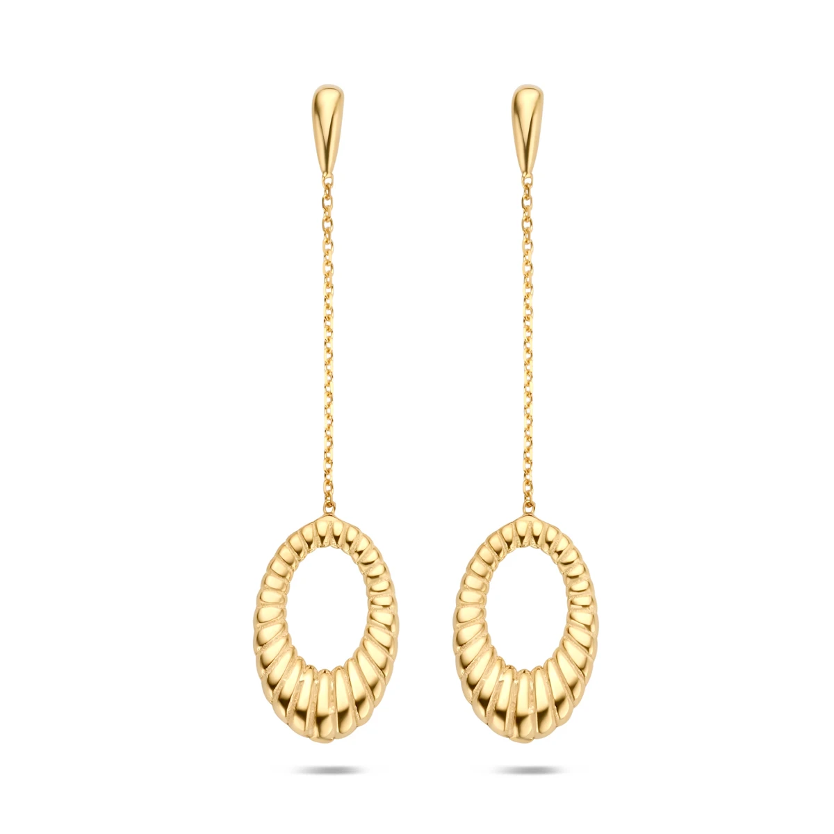 oorhangers 37,5 mm 14K geelgoud