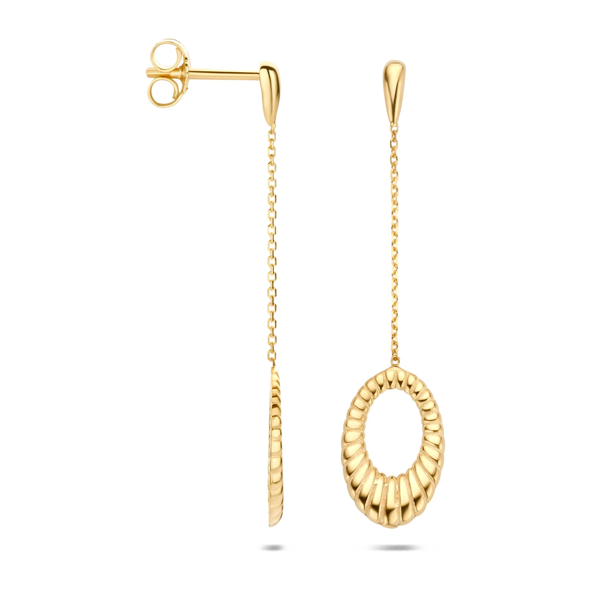 oorhangers 37,5 mm 14K geelgoud