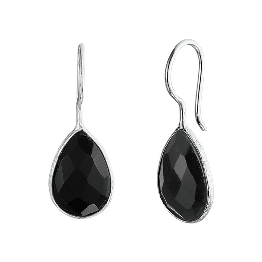 oorhangers agaat franse haak zilver wit